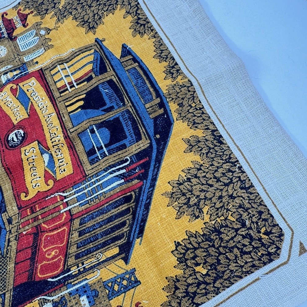 VTG 1980 San Francisco Cable Cars‎ Calendar Tea Towel Sewell Jackson 27x16 - Picture 11 of 16